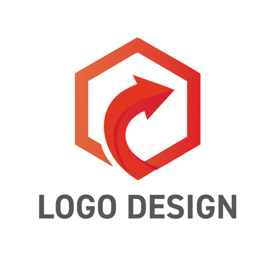 未来へ向かう確かな一歩、成長を象徴する六角形ロゴデザイン