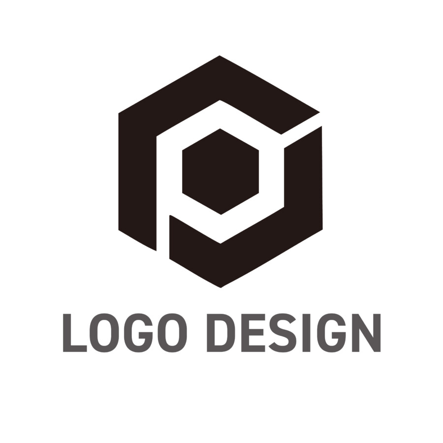 知性と個性が宿る、洗練のイニシャル内包型六角形ロゴデザイン