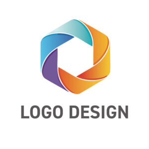 色彩と動きが生み出す無限の可能性、躍動感あふれる六角形ロゴデザイン