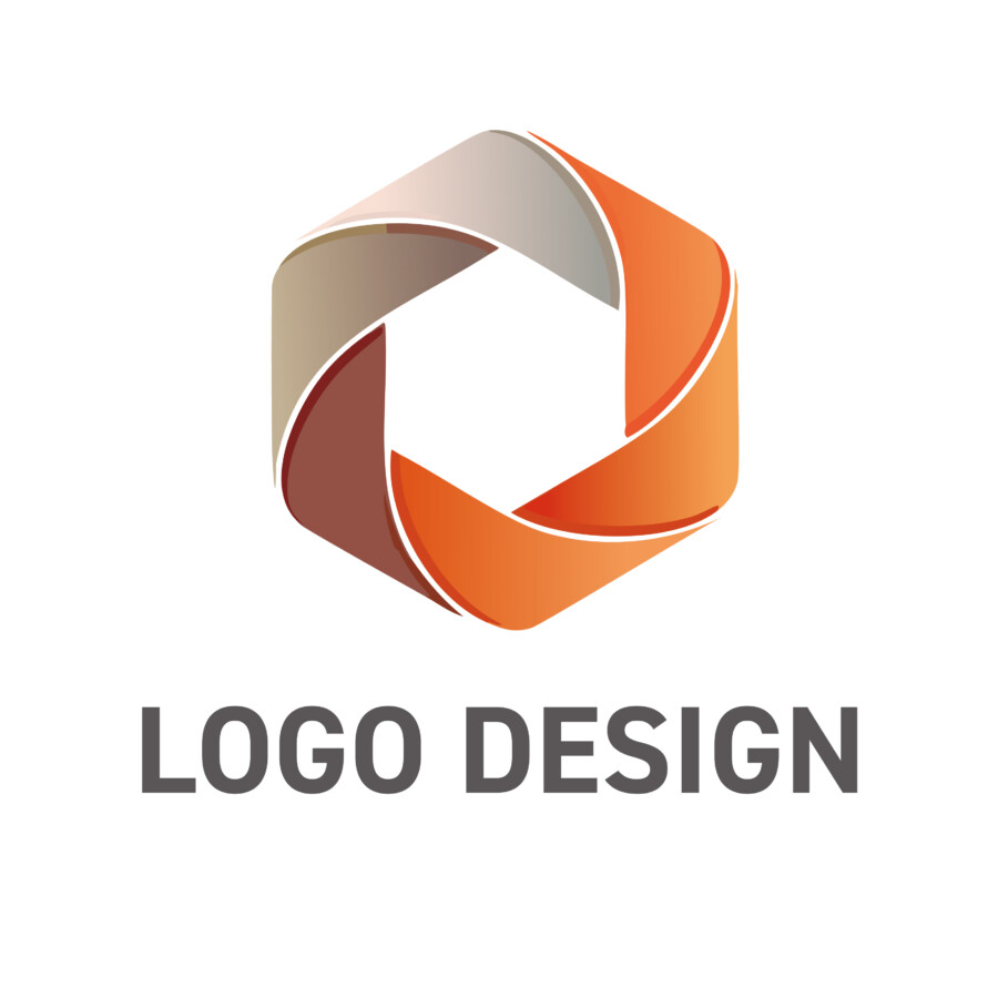 色彩と動きが生み出す無限の可能性、躍動感あふれる六角形ロゴデザイン