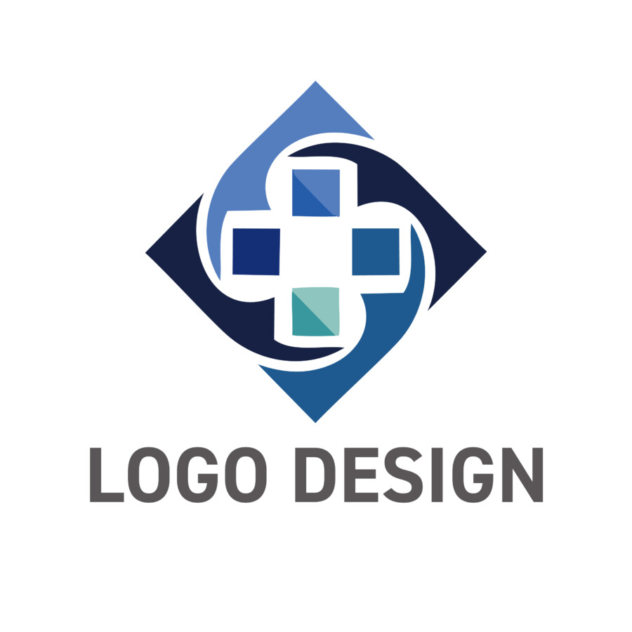 安心と再生を紡ぐ、ダイナミック・クロス・ロゴデザイン