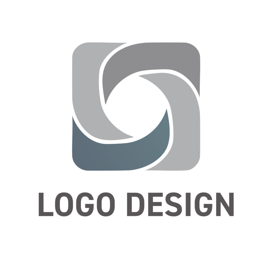 内に秘めたる躍動感、知的な回転スクエアロゴデザイン