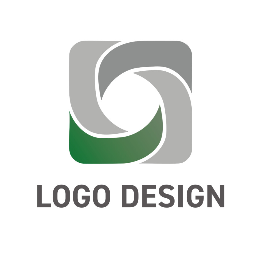 内に秘めたる躍動感、知的な回転スクエアロゴデザイン