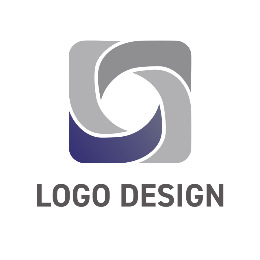 内に秘めたる躍動感、知的な回転スクエアロゴデザイン