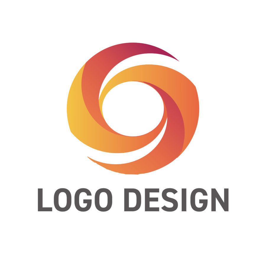 創造の渦が目を引く、ダイナミックな円のロゴデザイン