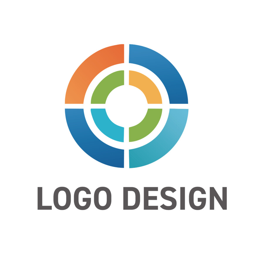 多様な視点を一つに束ねる、色彩豊かな円のロゴデザイン