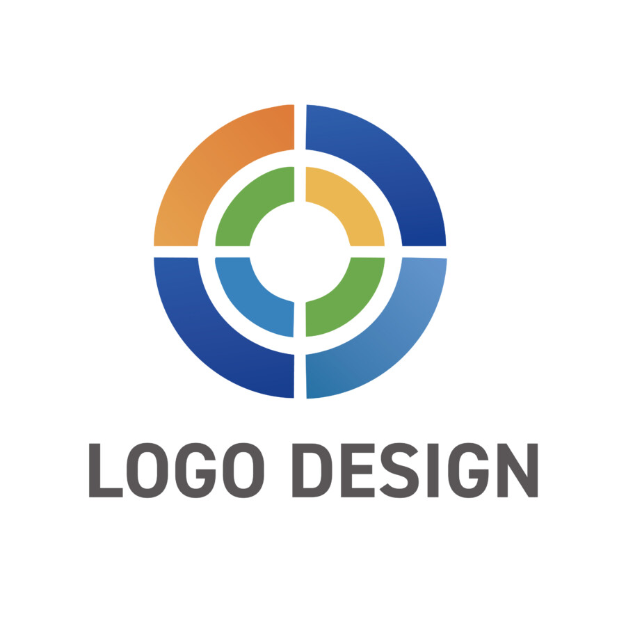 多様な視点を一つに束ねる、色彩豊かな円のロゴデザイン