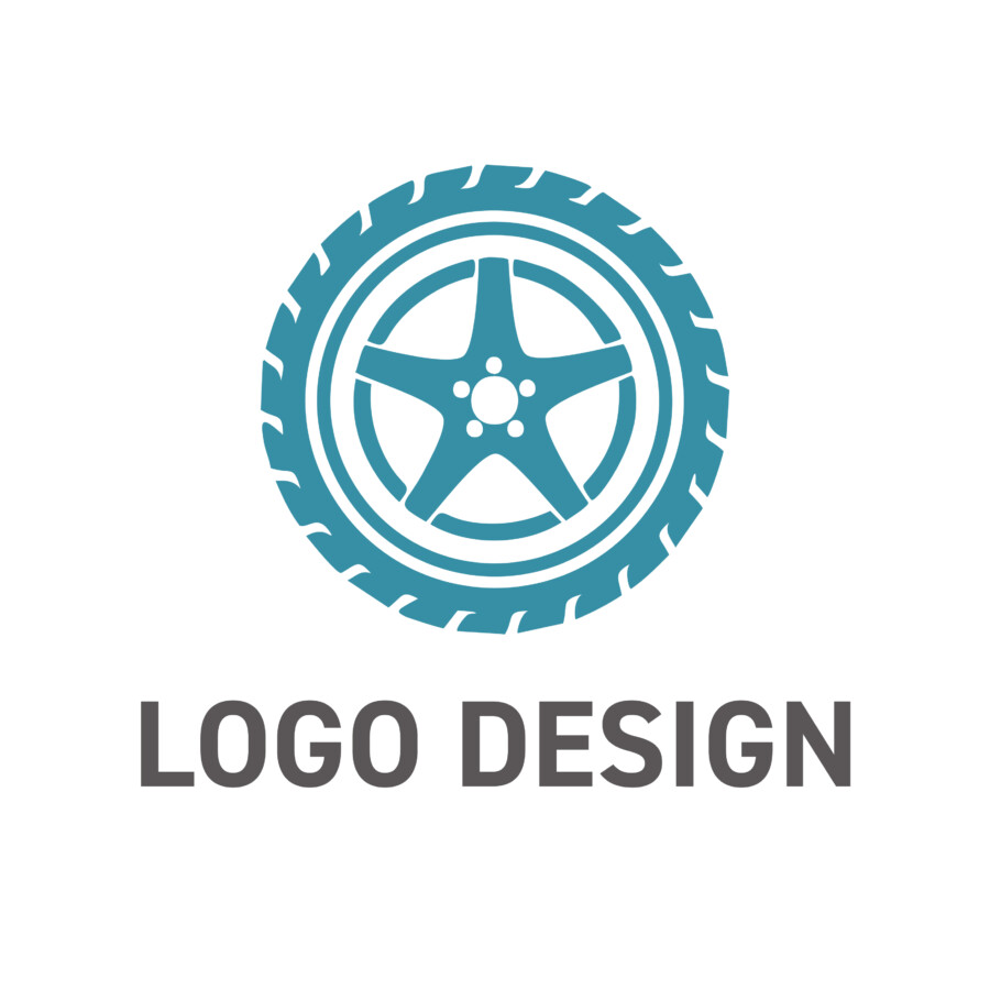 情熱を力に未来へ駆ける、ダイナミックなホイールロゴデザイン