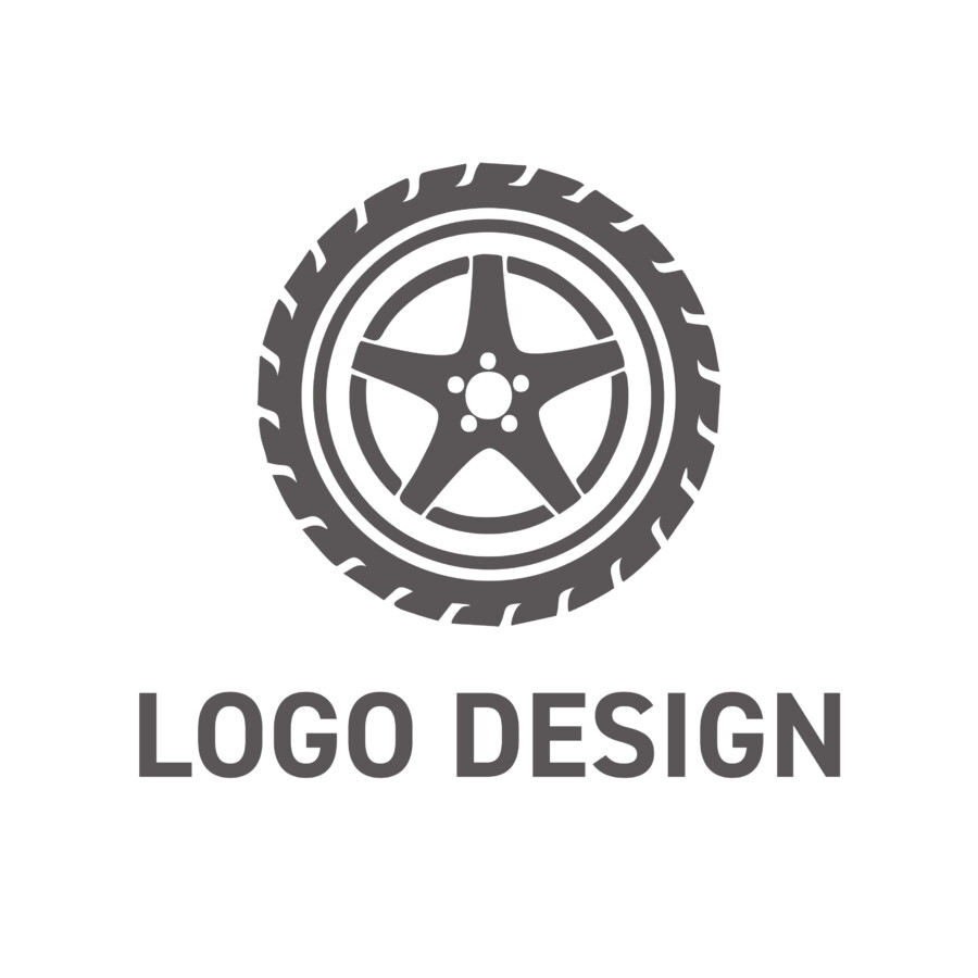 情熱を力に未来へ駆ける、ダイナミックなホイールロゴデザイン