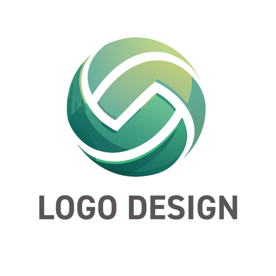 二つの力が調和し、躍動するエネルギーを表現する円形ロゴデザイン