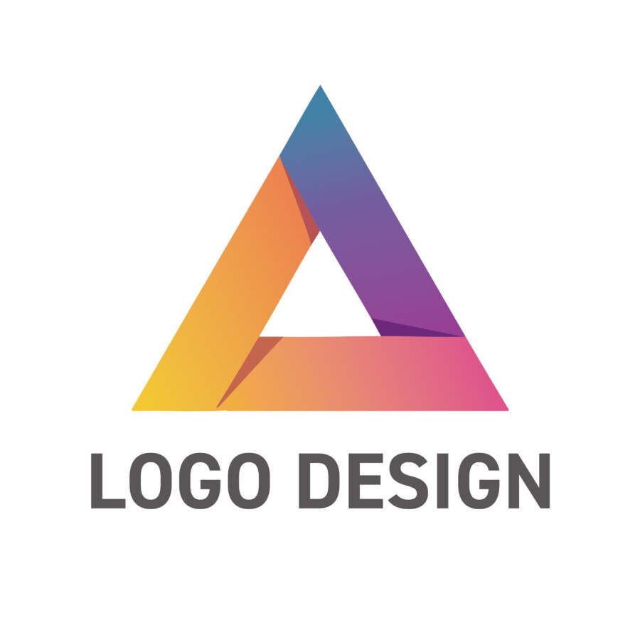 多彩な表情が織りなす、安定と革新を象徴する三角形ロゴデザイン