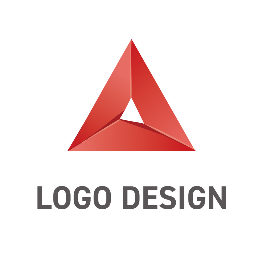 未来へのダイナミズムを宿す、情熱的なトライアングルロゴデザイン