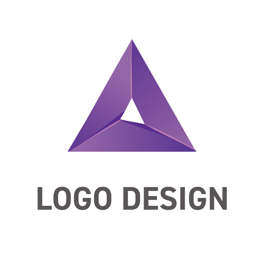 未来へのダイナミズムを宿す、情熱的なトライアングルロゴデザイン