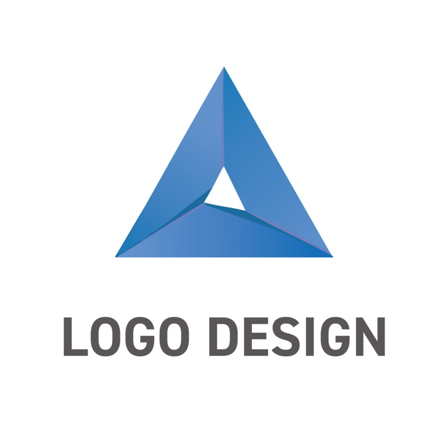 未来へのダイナミズムを宿す、情熱的なトライアングルロゴデザイン