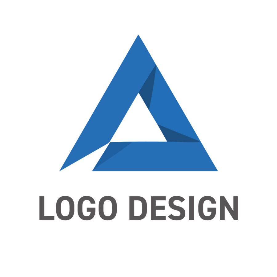 知性と信頼を織りなす、洗練されたトライアングルロゴデザイン