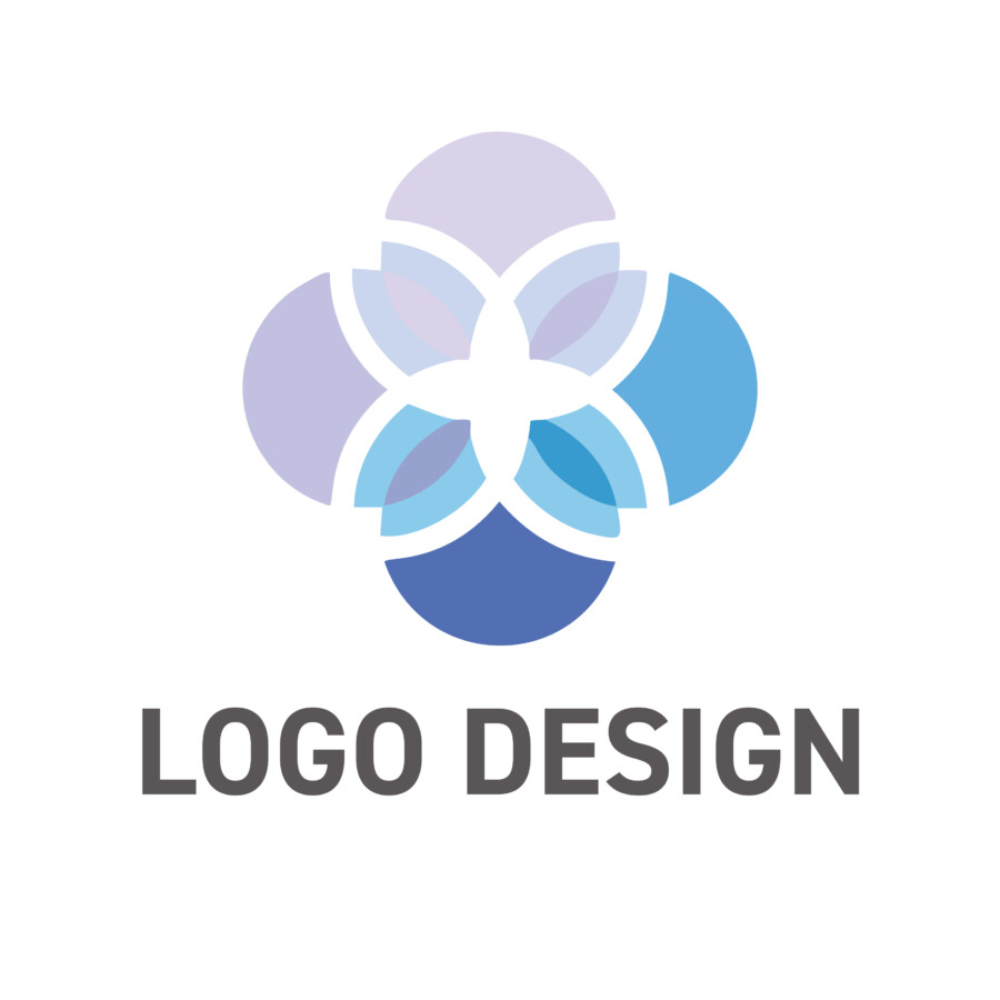 重なり合う色彩が描く、優しさと希望のハーモニーロゴデザイン