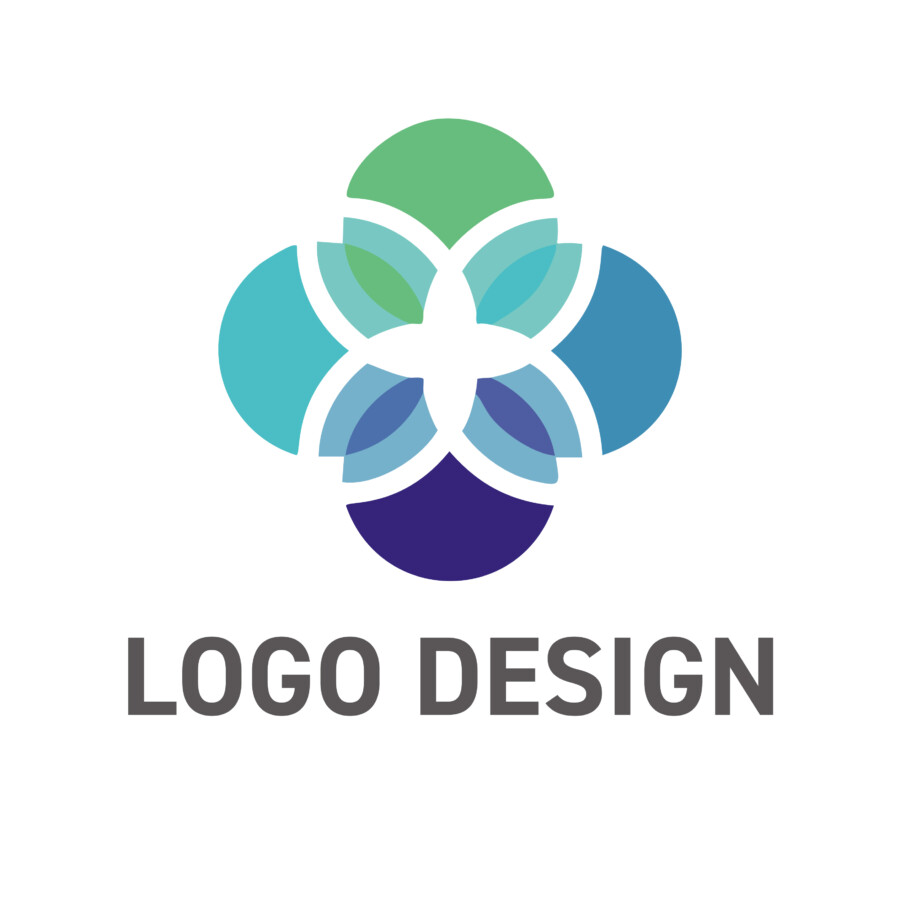 重なり合う色彩が描く、優しさと希望のハーモニーロゴデザイン