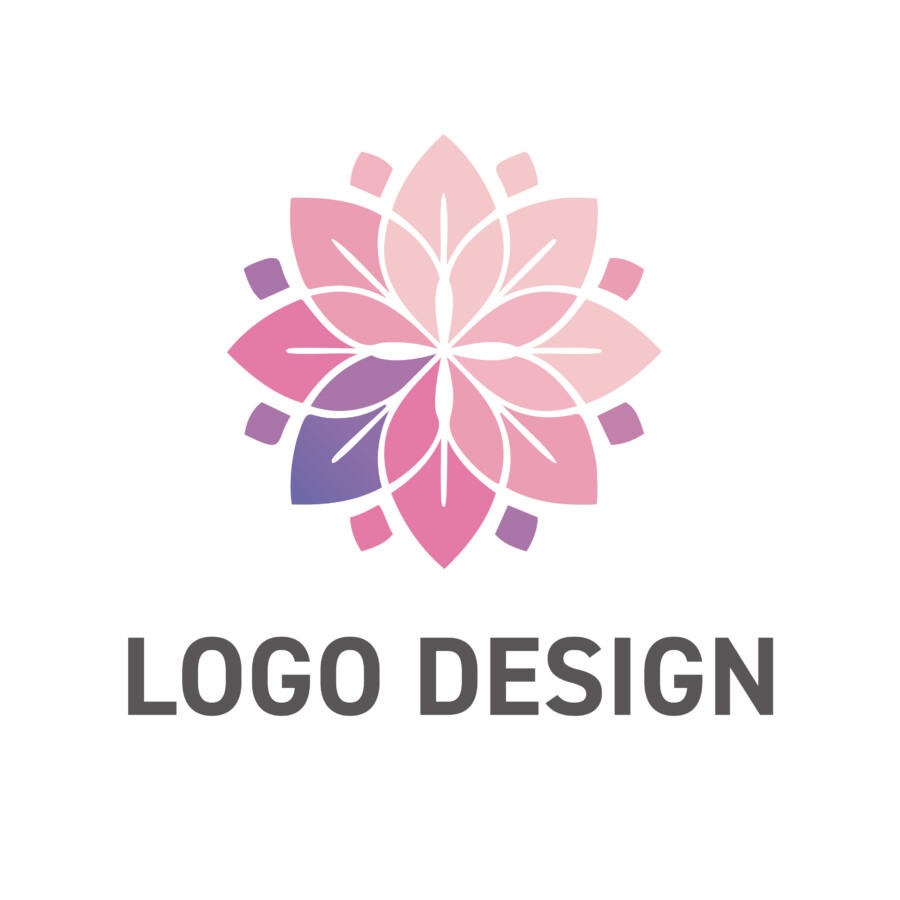 優しさと気品が調和する、花モチーフのロゴデザイン