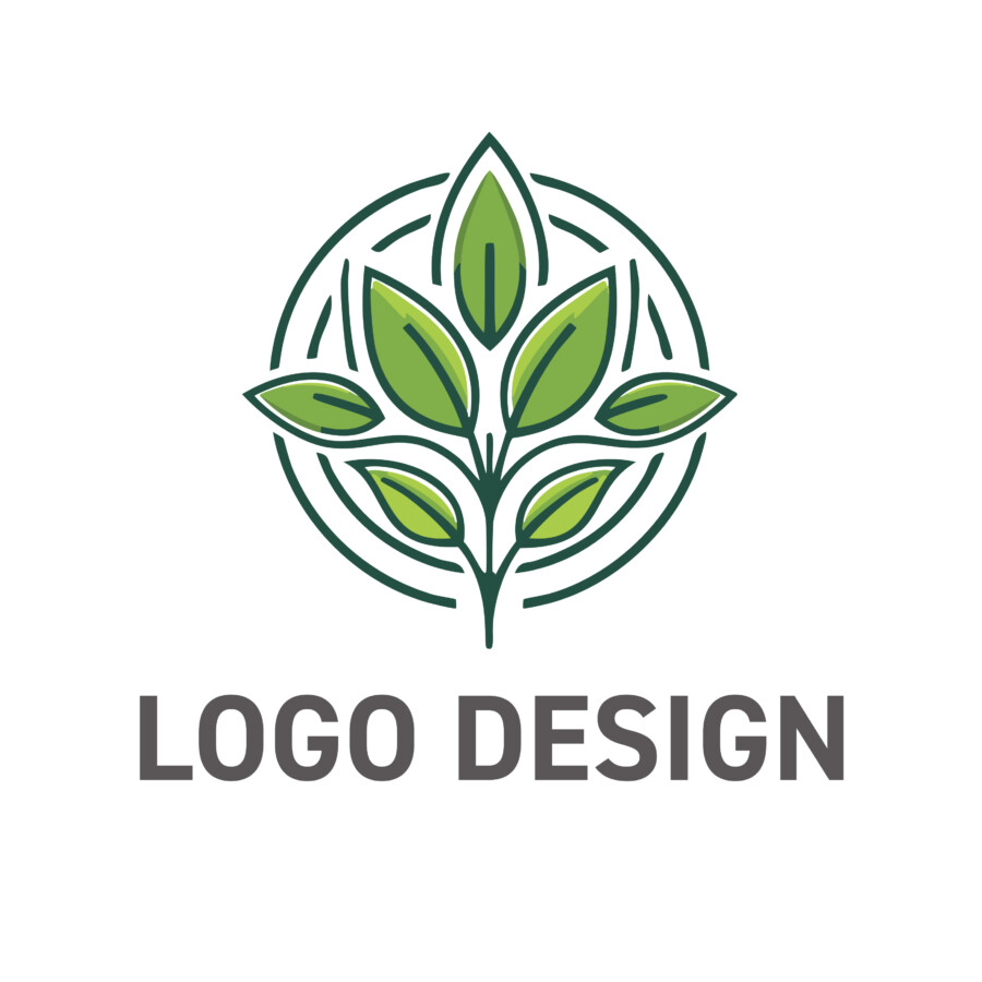 生命力と調和を表現する、新緑のロゴデザイン