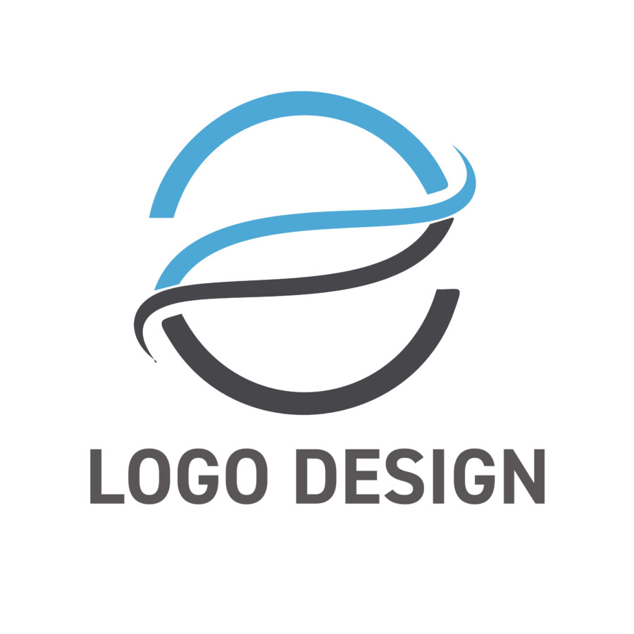 流麗な曲線が織りなす、洗練された惑星モチーフのロゴデザイン