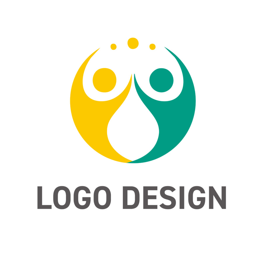 手を取り合い未来を育む、希望と調和のロゴデザイン