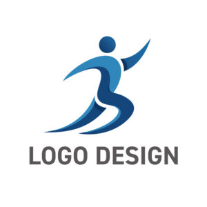 未来へ駆け抜ける、躍動感とスピードを纏う人のロゴデザイン