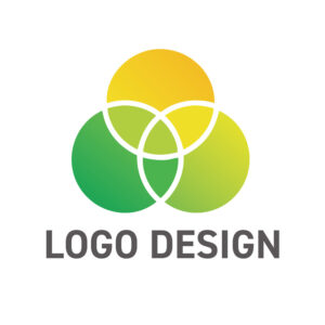 三位一体の調和と発展を示すサークル・クラブ活動のロゴデザイン
