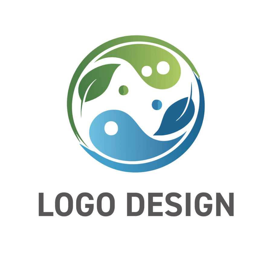 自然との調和と生命の循環を映す、陰陽モチーフのロゴデザイン
