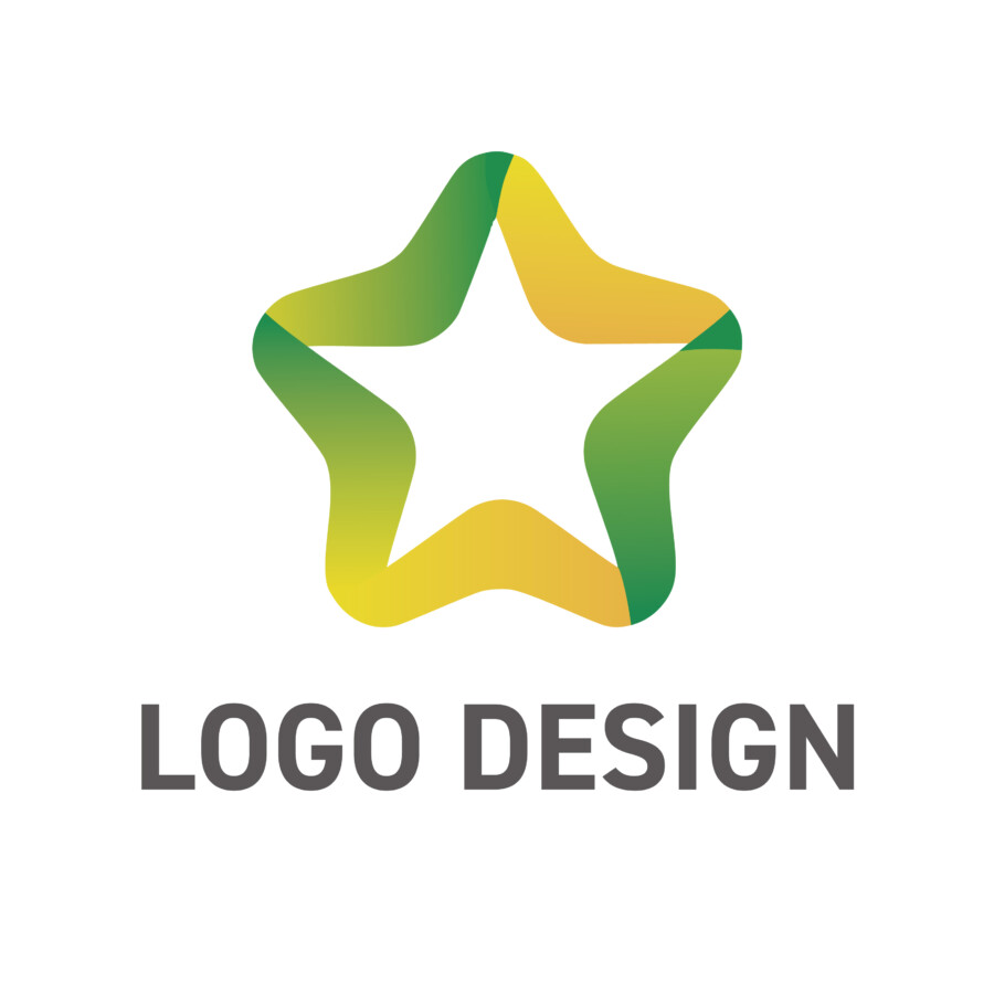 希望と成長を軽やかに印象づける、親しみやすい星のロゴデザイン