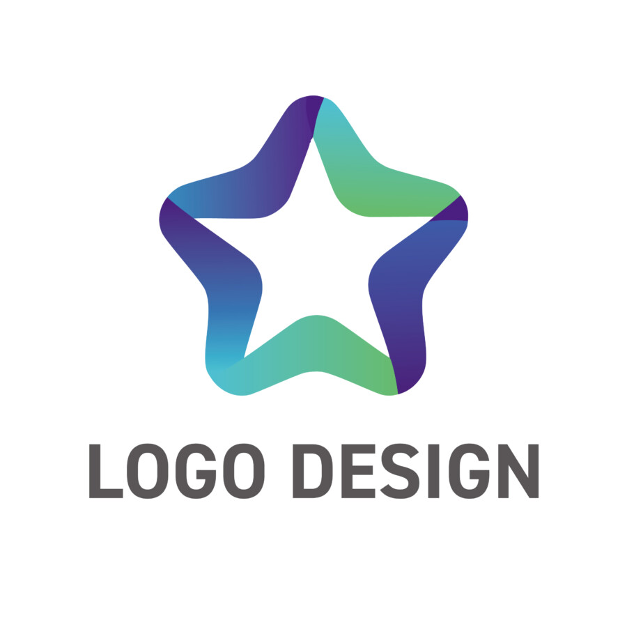 希望と成長を軽やかに印象づける、親しみやすい星のロゴデザイン