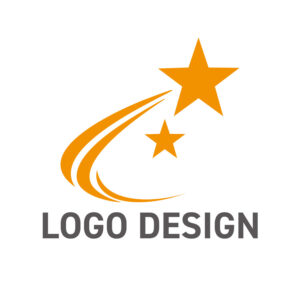 未来へ向かう力強い軌跡と、目標達成の輝きを表現する星のロゴデザイン