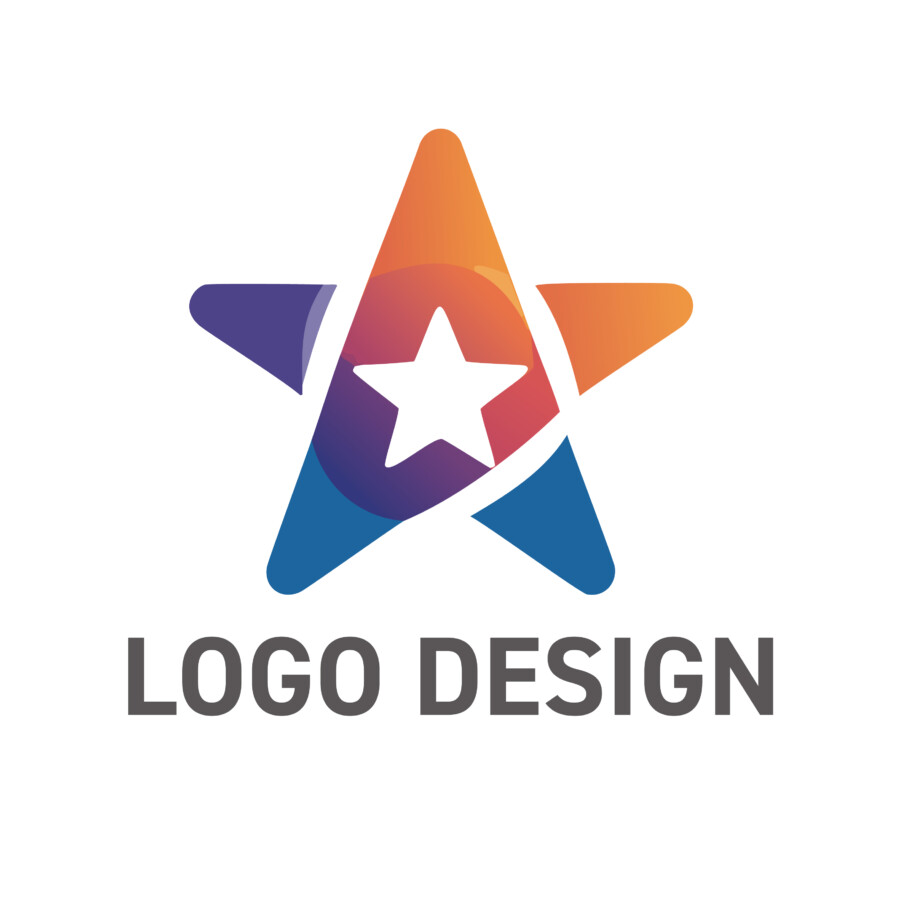 多彩な個性が集い輝く、クリエイティブな星のロゴデザイン