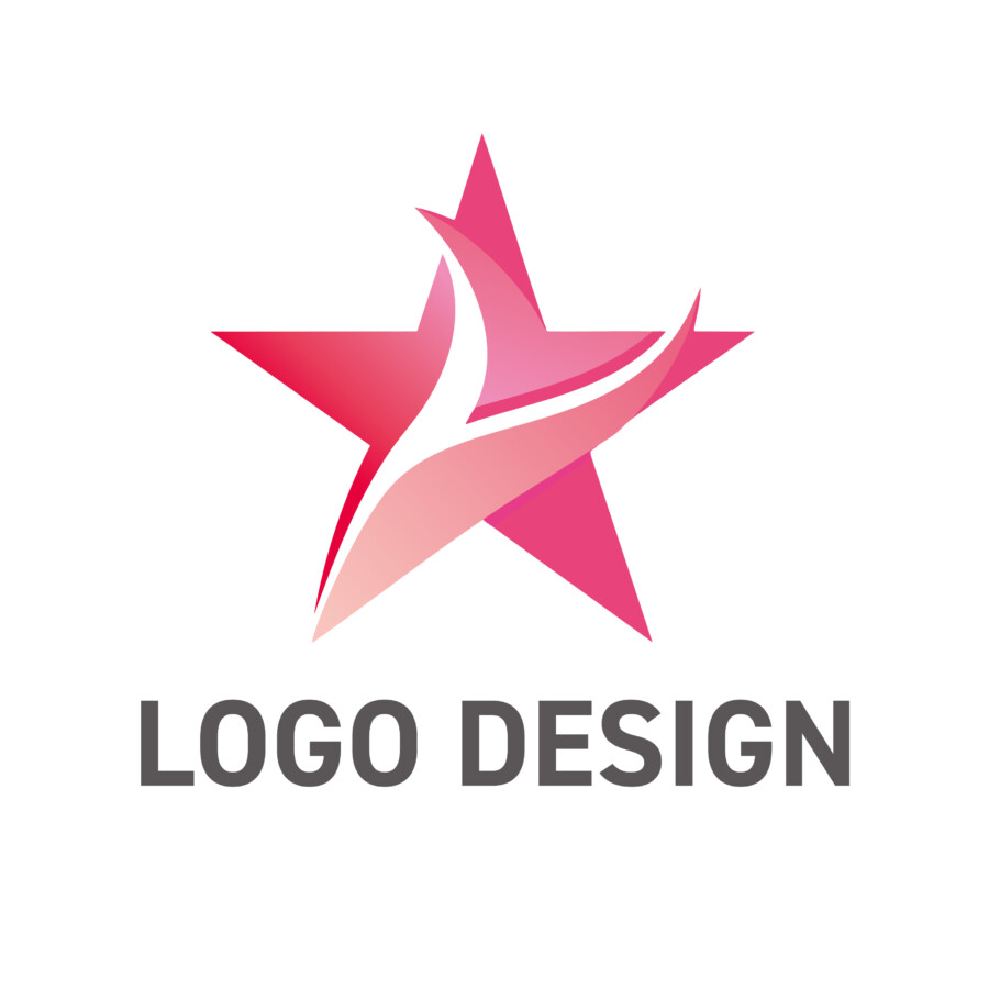 美しさと情熱が花開く、エレガントな星のロゴデザイン