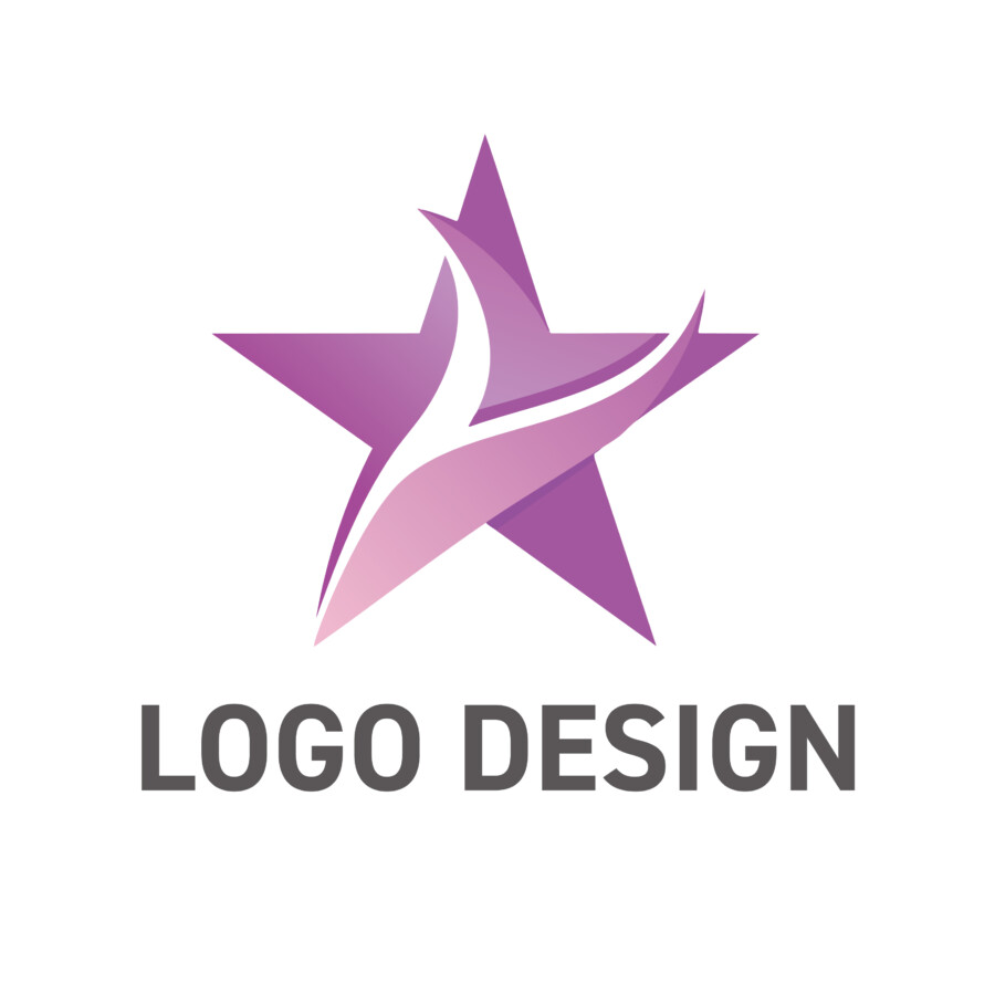 美しさと情熱が花開く、エレガントな星のロゴデザイン