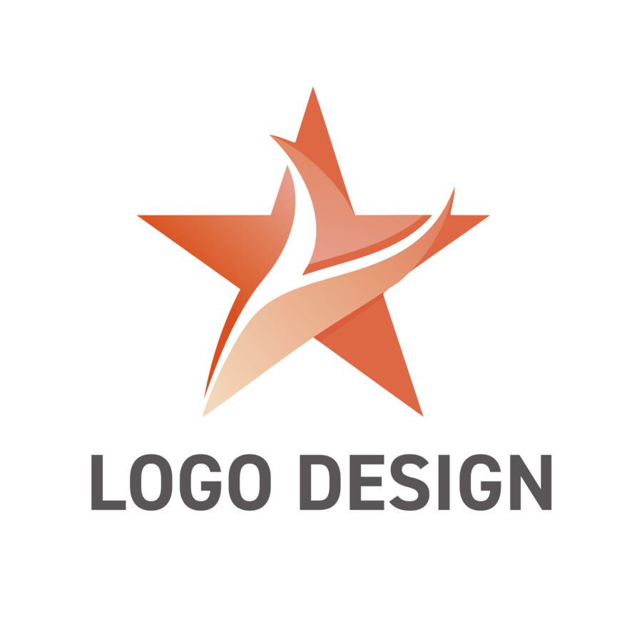 美しさと情熱が花開く、エレガントな星のロゴデザイン