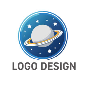 星々が煌めく宇宙の彼方へ、夢と冒険心を誘うロゴデザイン