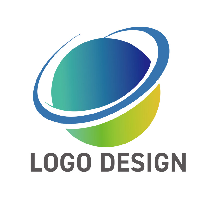 未来への飛躍と繋がりを感じさせる、洗練された惑星モチーフのロゴデザイン