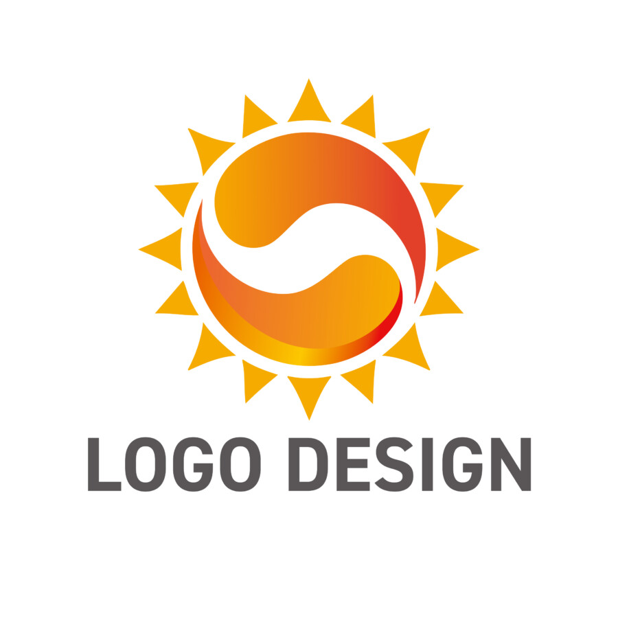 内なるエネルギーが躍動する、革新的な太陽のロゴデザイン