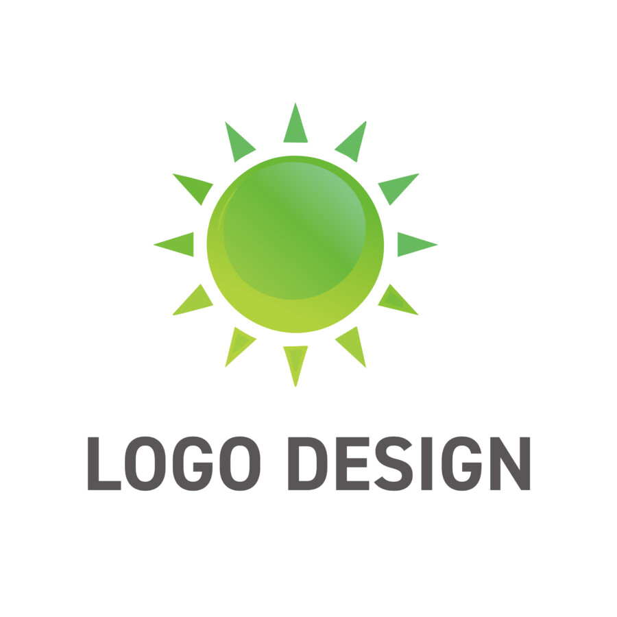 明るい未来を照らし出す、希望に満ちた太陽のロゴデザイン