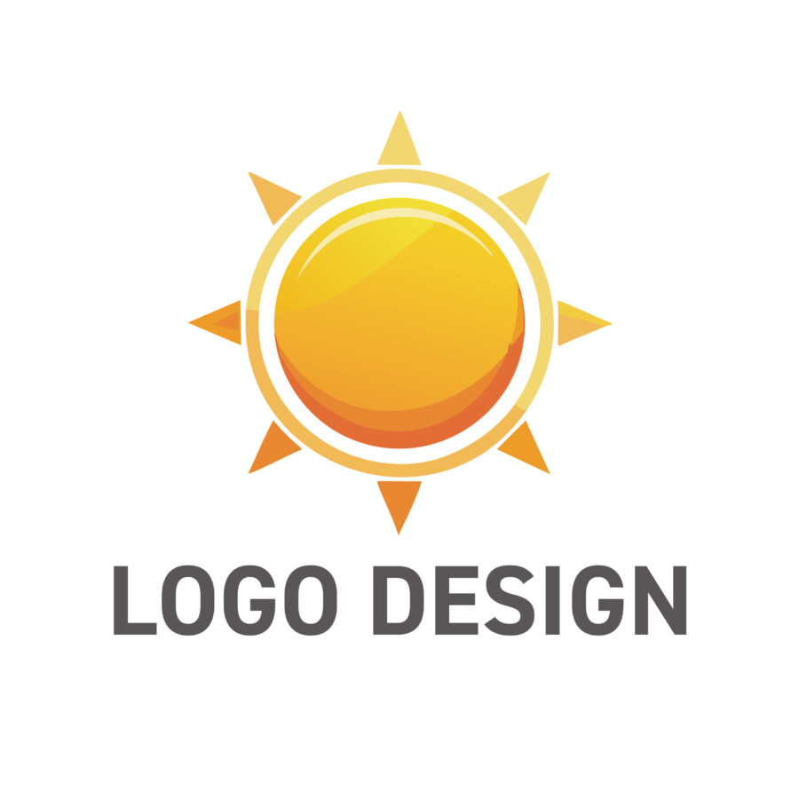 温もりと確かな輝きを届ける、親しみやすい太陽のロゴデザイン