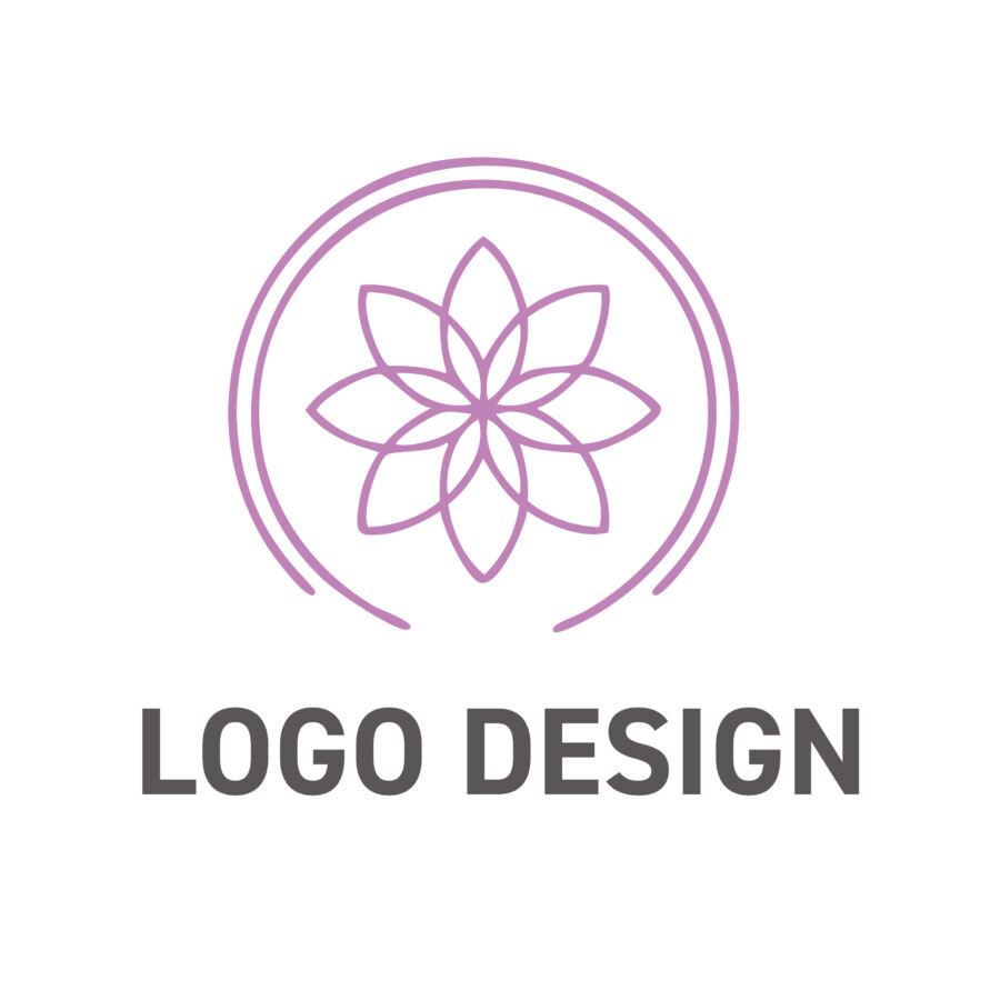 心と体の調和を象徴する、洗練された幾何学模様のロゴデザイン