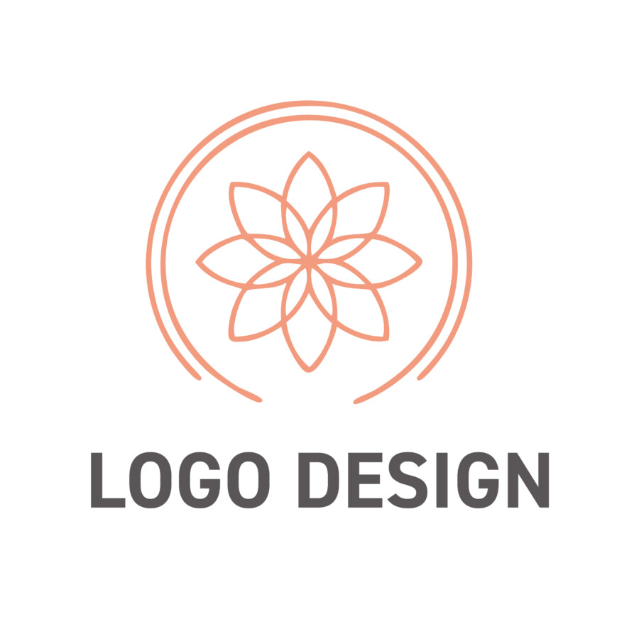 心と体の調和を象徴する、洗練された幾何学模様のロゴデザイン