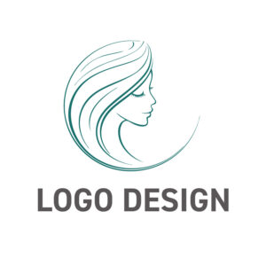内なる美しさと安らぎを表現する、優雅な女性の横顔のロゴデザイン