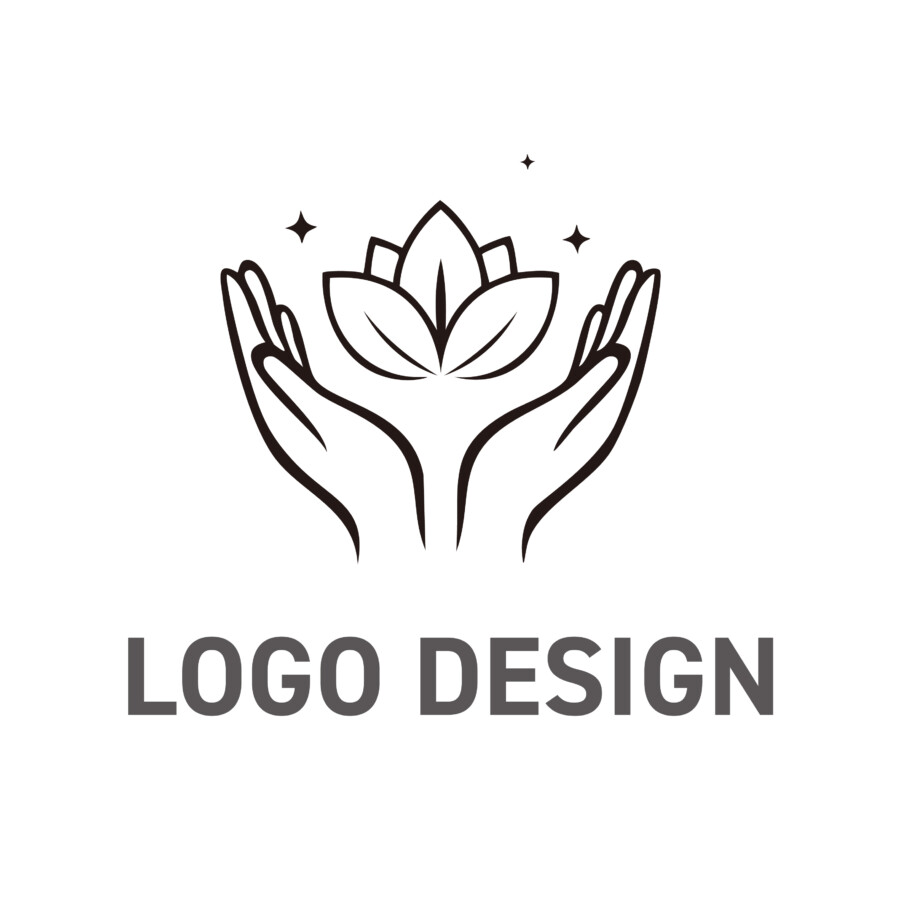 輝く美を丁寧に育む、心と技を伝えるハンドケアのロゴデザイン
