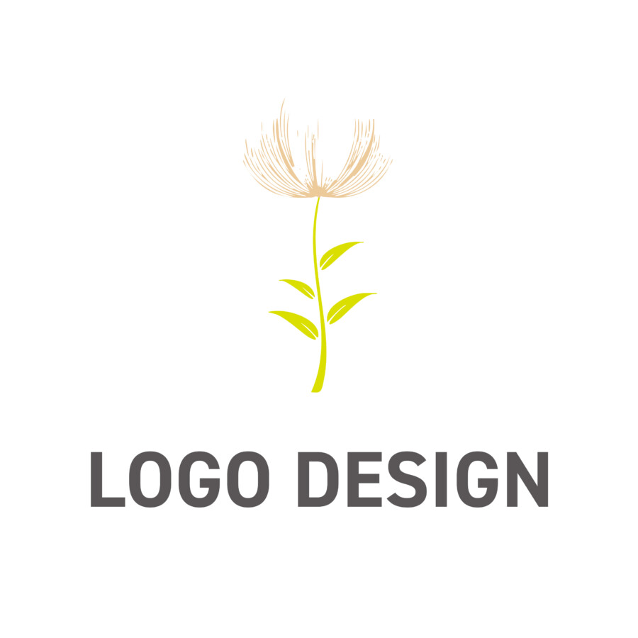 風にそよぐ綿毛のような、繊細で優美なロゴデザイン