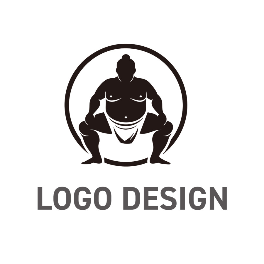 揺るぎない安定感でビジネスを支える、力士のロゴデザイン