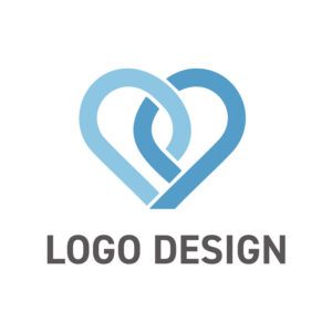 信頼とパートナーシップを象徴する、ハートのロゴデザイン