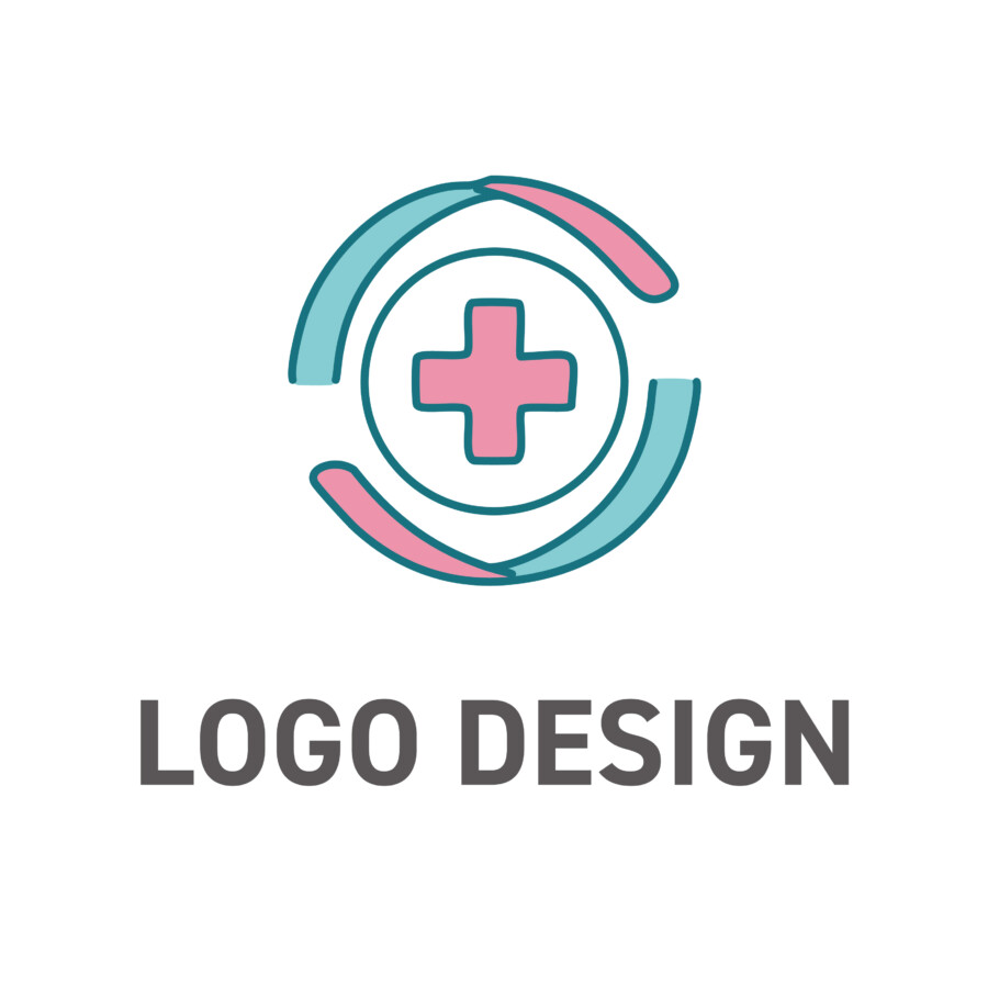 優しい円弧が包み込む、安心と継続性のロゴデザイン