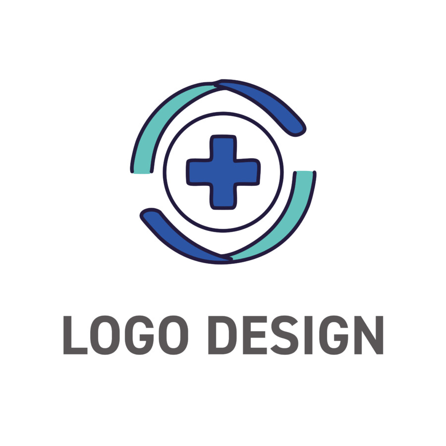 優しい円弧が包み込む、安心と継続性のロゴデザイン