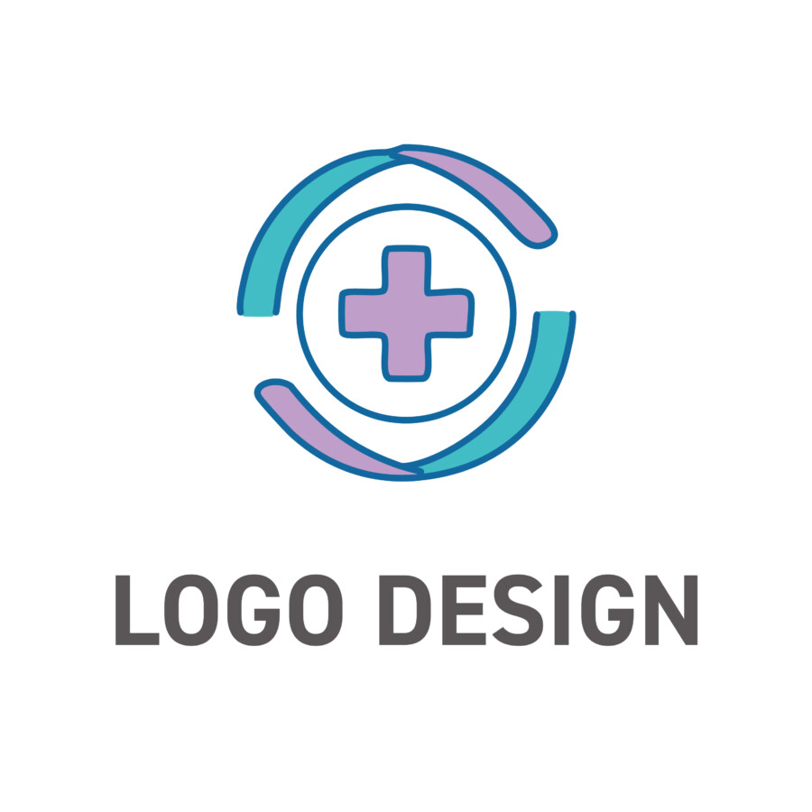 優しい円弧が包み込む、安心と継続性のロゴデザイン